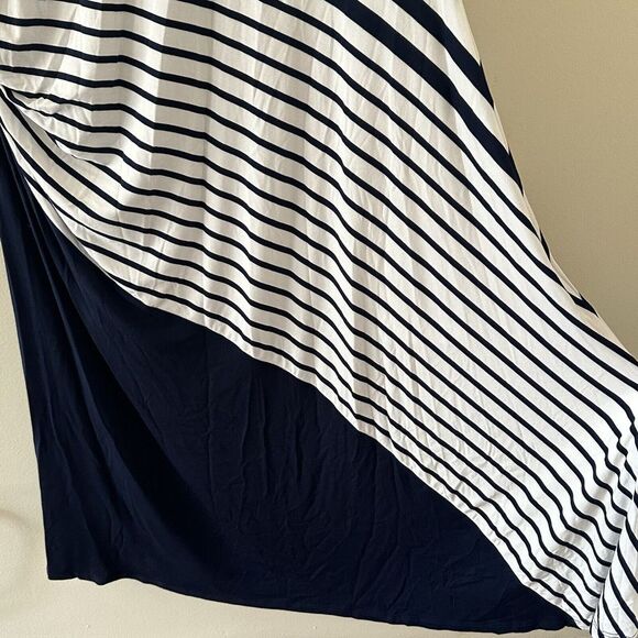 NWT Soft Surroundings‎ Blue White Striped Vela Infinity Maxi Dress Stretch Sz 2X - Picture 5 of 15